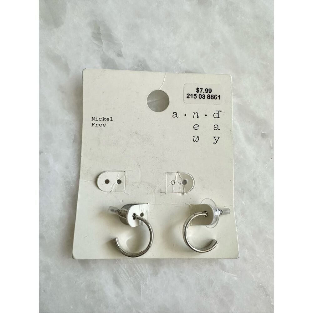 A new day silver hoop earrings